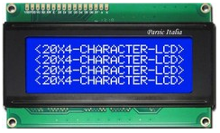 Display alfanumerico 20x4 LCD HD44780 LED backlight black on WB