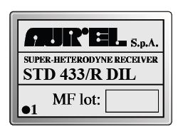 Aurel 433/R ricevitore supereterodina 433MHz con risuonatore SAW