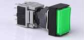 HBS1-BJ-3NA-3NC  Pulsante  plastico modulare  luminoso Green 16mm 